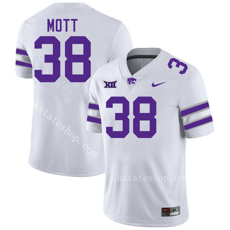 Brendan Mott Kansas State Jersey,Kansas State Wildcats #38 Brendan Mott Jersey College Youth-White